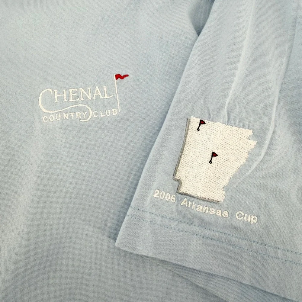 Fairway & Greene Mens Polo Size M Blue Chenal Country Club 2006 Arkansas Cup